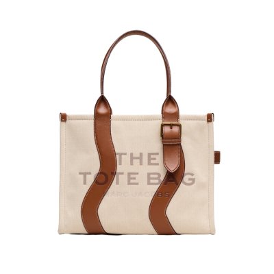 THE WAVY CANVAS LARGE TOTE BAG